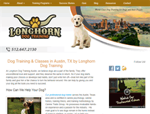Tablet Screenshot of longhorndogtraining.com